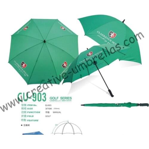 Free shipping by sea,pongee fabric.14mm fiberglass shaft and ribs,hand open golf umbrella,windproof,sponge handle for promotion