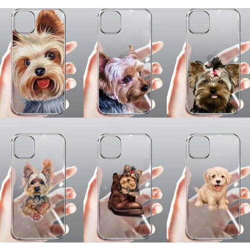 Yorkshire terrier dog Newest Novelty Phone Case Transparent for iPhone case 11 12 mini pro XS MAX 8 7 6 6S Plus X 5S SE 2020 XR
