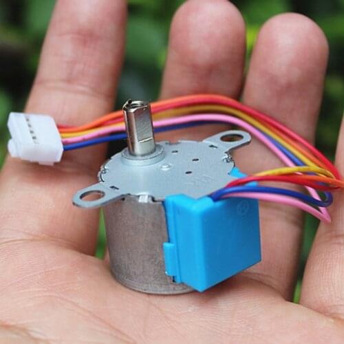 DC 12V 4-phase 5-wire Micro 24mm Stepper Motor Ratio 64:1 Small 24BYJ48 Deceleration Step Motor Gearbox Precision with Cable