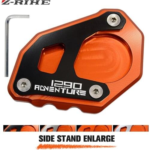 For 1290 Super Adventure R 1290 SuperADV Motorcycle Accessories Aluminum Kickstand Foot Side Stand Extension Pad Support Plate