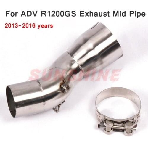 For BMW ADV R1200GS Motorcycle Exhaust Mid Pipe Slip-on Motorcross Modified Muffler Stainless Steel Bicycle Racing Connect Link