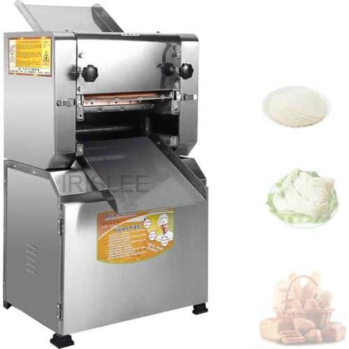 Electric Noodle Press Machine Dough Roller Stainless Steel Desktop Pasta Dumpling Maker Commercial Kneading Noodle Machine