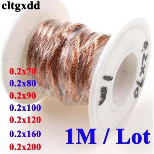 1M 0.2x70 0.2x80 0.2x90 0.2x100 0.2x120 0.2x160 0.2x200 Strands Litz Wire Enameled Copper Wire Diameter 0.2MM