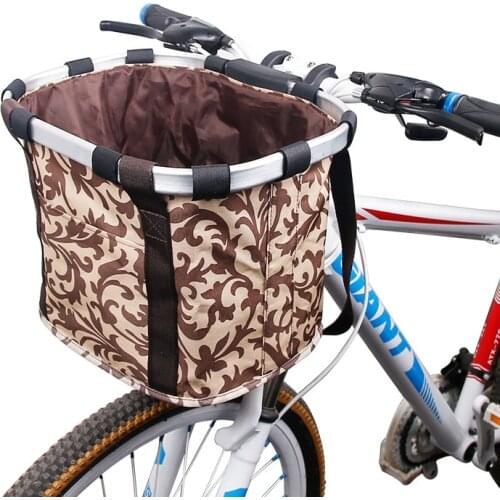 Bicycle Basket Handlebar Pannier Cycling Carryings Holder Bike Riding Pouch Cycle Biking Front Bag Foldable 4KG Load bearing