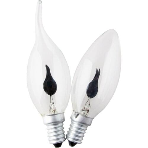 E14 3W Flame Fire Light Edison Bulb Lighting Vintage Flickering Effect Tungsten Novel Candle Tip Lamp Vintage Decor Light Bulb