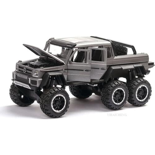 1/32 Alloy Diecast G63 Car Model Toys 6WD 6x6 Modified Vehicle Model With Light And Sound Off-road Vehicle Children Gift Boy Toy