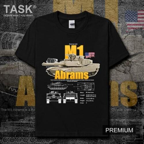 American M1 Abrams Main Battle Tank T-Shirt Cotton O-Neck Short Sleeve Mens T Shirt New Size S-3XL