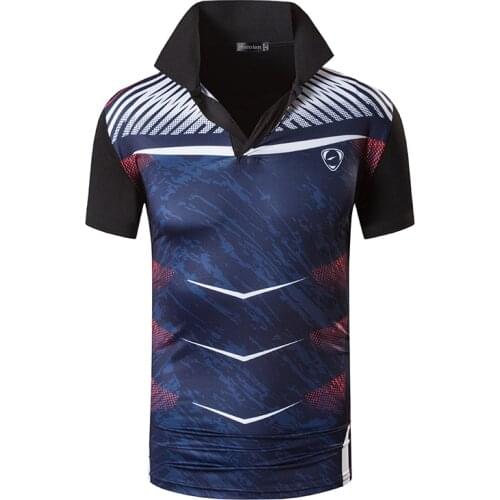 Jeansian Mens Sport Tee Polo Shirts POLOS Poloshirts Golf Tennis Badminton Dry Fit Short Sleeve LSL286 Black
