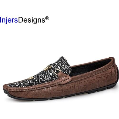 Big Size 37-48 Driving Shoes Men Loafers New Fashion Slip-On Breathable Boat Shoes High Quality Genuine Leather Casual Men Shoes