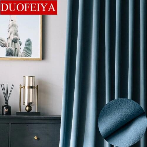 Soft Velvet High Shading Curtains for Living Room Windows All Match Home Decor Style Design Solid Valance