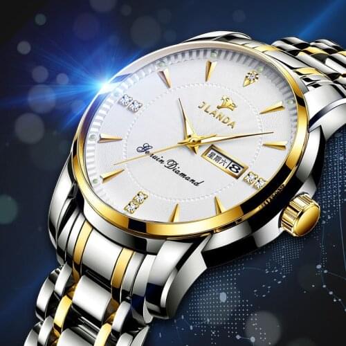2021 New Jinfengda Brand High-grade Genuine Quartz Watch Business Steel Strip Waterproof Luminous Watch for Men and Women