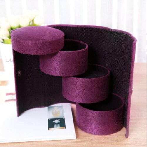 New Arrival Jewelry Accessories Storage Box Three Layer Cylindrical Jewelry Display Stand Case Necklace Earrings Box Organizer