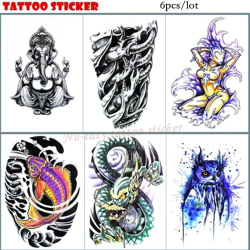 Nu-TATY Indian idol Temporary Tattoo Body Art Flash Tattoo Stickers 21*15cm Waterproof Tatoo Home Decor