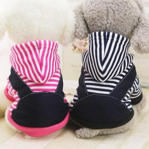 Fall and Winter New Stripe Dog Clothes, Pet Clothes, Small and Medium Dog Golden Hair Clothes
