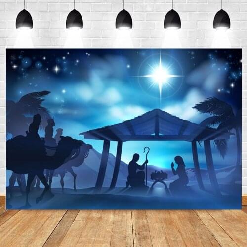 Nativity Scene Backdrop Christmas Birth Of Jesus Christian Stable Vinyl Photography Photo Background Photozone Photophone Props
