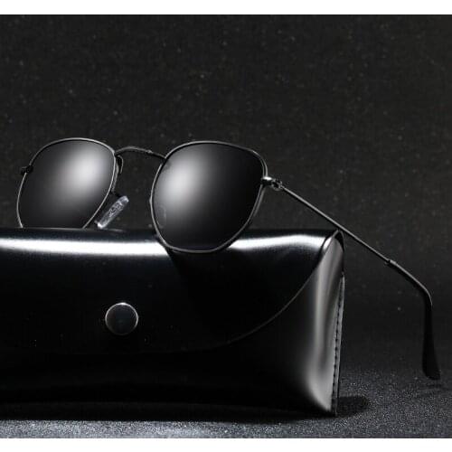 With Case New Arrived Polaroid Mirror Polarized Sunglasses Men Square Sport Sun Glasses Women UV Metal Hinge UV400 for Men Women