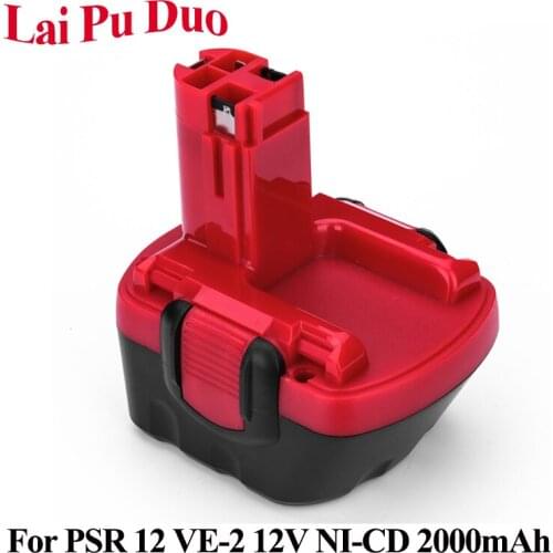 For Bosch PSR 12V Ni-CD 2.0Ah Replacement Power Tool Battery For GSR 12V PAG 12 VE-2 PSR 1200 BAT043 26073 35395 BAT045 BAT049