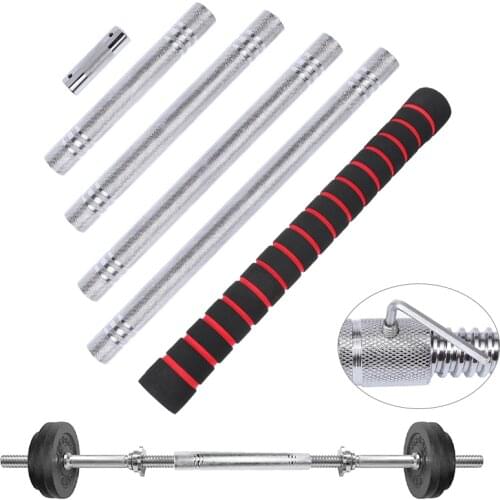 30CM/40CM/50CM Steel Dumbbell Connecting Rod Home Gym Wear Resisting Barbell Extension Bar Weight Lifting Attachment Accessories