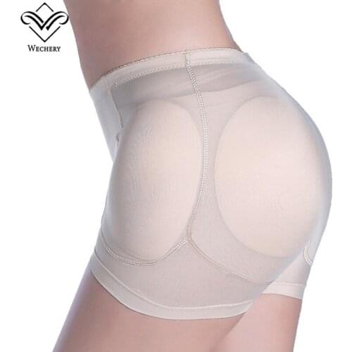 Wechery Sexy Women 4pcs Pads Enhancers Butt Lifter Shapers Control Panties Removable Inserts Sponge Padded Slimming Underwear