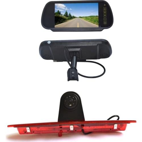 Vardsafe VS8687R Brake Light Reverse Backup Camera & 7 Inch Replacement Mirror Monitor for Ford Transit Van (2014-2019)