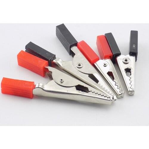 10pcs 50mm 35mm Alligator Clips Battery Clip Crocodile Car Caravan Van Battery Test Lead Clips Electrical Tool