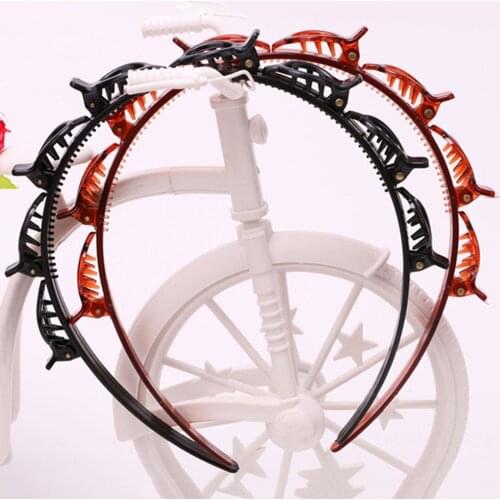 Hot sale Double Layer Bangs Clip Clamp Bangs Hairstyle Hairpin Hair Hoop Headband Hairbands Hair Clips for Women Girl