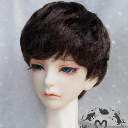1PCS Doll Accessories Short Brown Wig For Dolls BJD 1/4