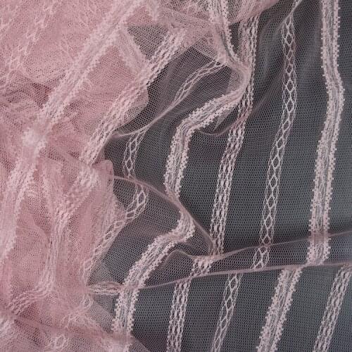 1yard mesh jacquard Embroidered fabric soft skin-friendly vertical mesh lace fabric diy clothing skirt stitching lace fabric
