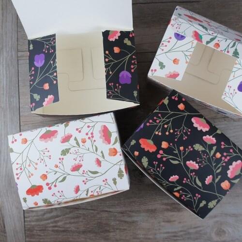 Flower in day and night 10pcs paper Box 14.8*9.8*6.2cm Storage Boxes as candle jar box Christmas Birthday Party Gifts Packaging