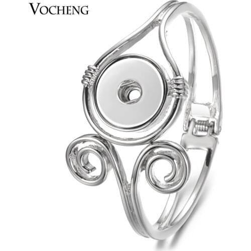 10pcs/lot New Vocheng Gingersnaps Bracelet Alloy Bangle fit 18mm Snap Charms Diy Jewelry Female Gift Wholesale NN-743*10