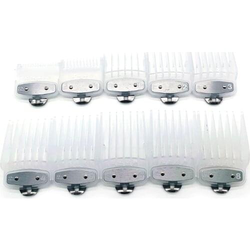 10pcs Barber Shop Styling Guide Comb Set Hair Trimmer Attachment Hairdresser Clipper 1.5-2.5mm