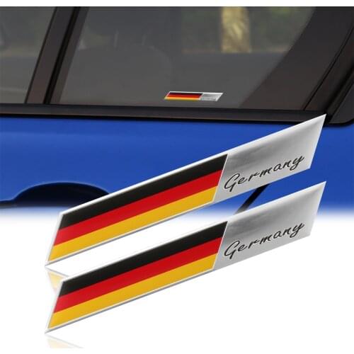 2pcs/lot 3D Germany Flag Badge Emblem Deutsch Car Sticker Decal Grille Bumper Window Body Decoration Auto Stickers
