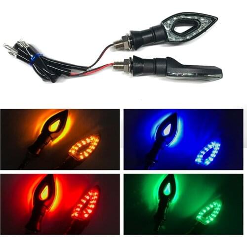 4pcs/lot LED Turn Signal Motorcycle Turn Signals Light Tail Lights Indicators For Decoration Motorbike Accessories 5 colors