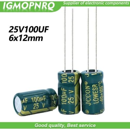 50PCS 25V100UF 6*11mm igmopnrq Aluminum electrolytic capacitor high frequent low impedance 6x11mm