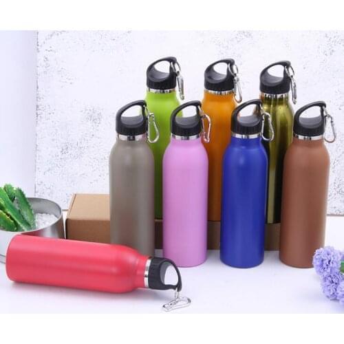 50pcs 600ml 20oz Water fashion Bottle Stainless Steel Beer Vacuum flask Double Wall Vacuum Insulated Outdoor Thermal Insulation