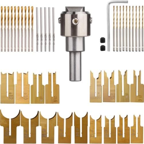 52Pcs Premium Beads Drill Bit Carbide Ball Blade Woodworking Milling Cutter Molding Tool Beads Router Bit Drills Bit Set