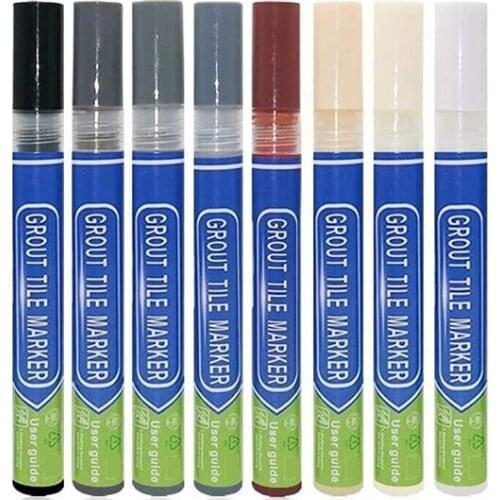 8Pcs Grout Pen Tile Beauty Stitch Pen Waterproof Grout Colorant Stain Remover for Home Sink Ceiling and Floor Tile