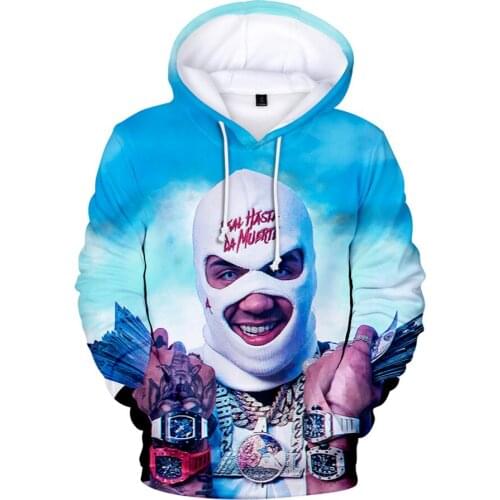 Anuel AA Mens Hoodie 2020 Fashion Real Hasta La Muerte Hoodies Sweatshirt Harajuku Hip Hop 3D Printed Autumn Winter Long Sleeve
