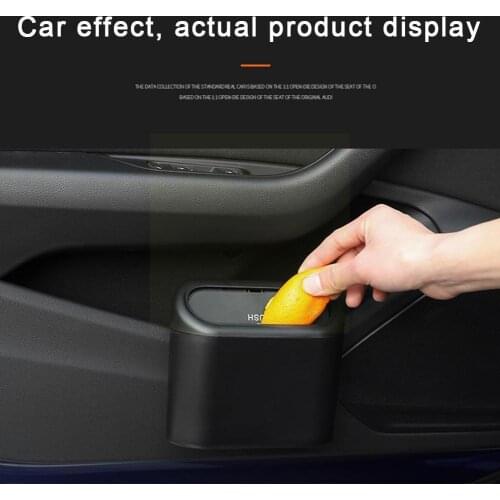 Car Trash Bin Hanging Vehicle Garbage Storage Box Black Type Accessories Odorless And Auto Can Pressing Abs Sealed Trash S3T9