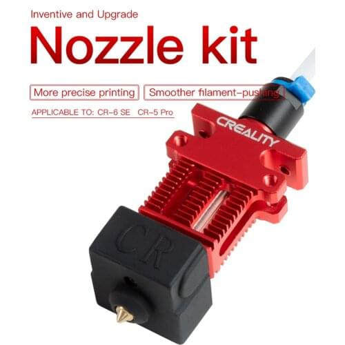 Creality Assembled Extruder Hotend Kit with 0.4mm Nozzle Aluminum Heating Block 100K Ohm Thermistor 24V for Creality CR-6 SE