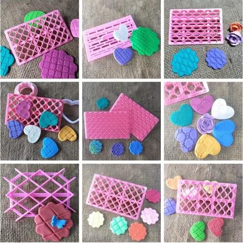 DIY Fondant Cake Embosser Flower Cookie Cutters Biscuit Molds Icing Embossing Decoration Cutter Cake Bakeware Tools