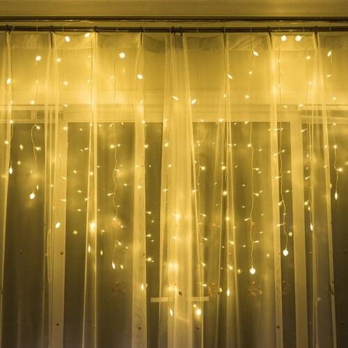 128 LEDs Heart Shaped Curtain Lights 8 Modes Icicle Light Indoor Fairy String Lights for Bedroom Patio Wedding Party Decoration