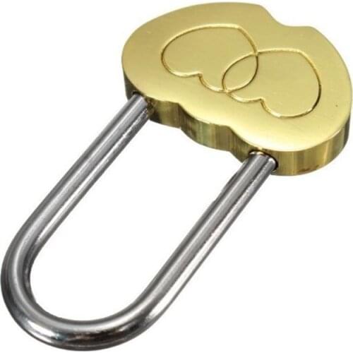 M17D Personalized Padlock Engraved Double Heart Love Lock Valentines Anniversary Day