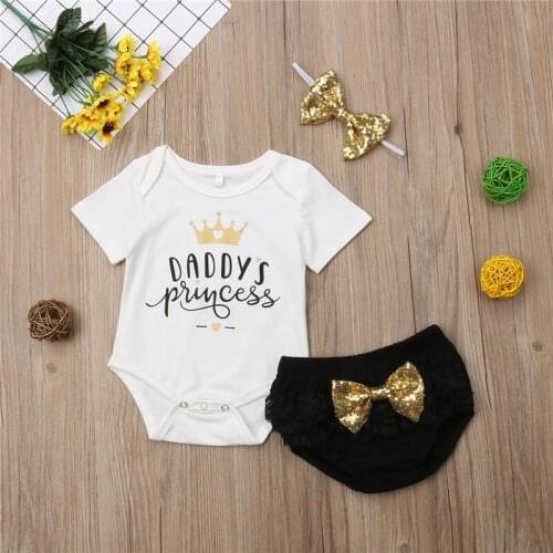 Infant Baby Girls Romper Tops Boysuit Tutu Pants Shorts Outfits Clothes Sets 0-18M