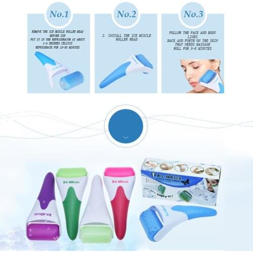Ice Roller Cool Roller For Face Eye Body Facial Shaping Anti Wrinkle Tool Slimming Pain Stress Relief Massager Face Lifting Tool