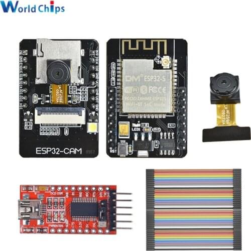 ESP32-CAM WiFi Bluetooth Module OV2640 2MP Camera Module FT232RL FTDI USB to TTL Serial Converter 40 Pin Jumper Wire for Arduino