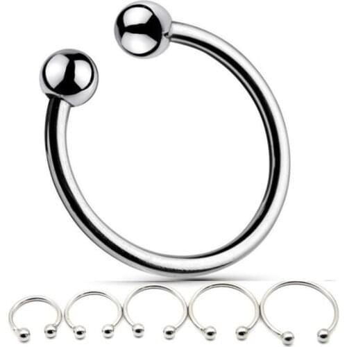 6 Sizes Stainless Steel Penis Ring Cock Rings Sex Toys For Men Male Masturbate Mens Ring Penis Enlargement Dick Rings