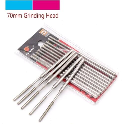 Hot 1/5pcs 1.5mm-8mm Cylinder Grinding Head Cutting Jade Glass Stone Ceramic Diamond CBN Point Bit Set Rotary Carving Tools PTYZ