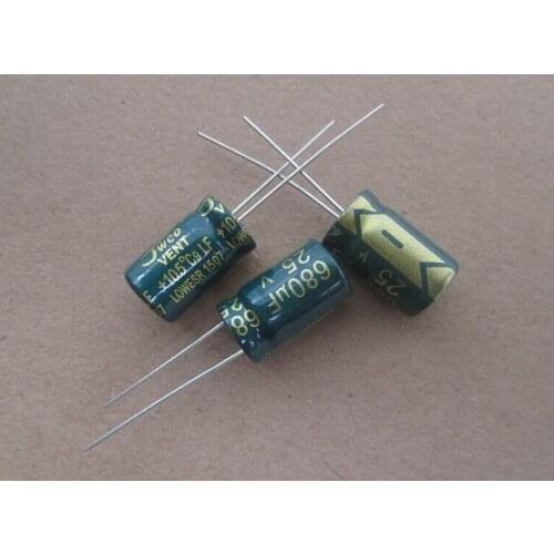 LOW ESR JWCO 25v 680uf Aluminum Electrolytic Capacitor 10*17mm