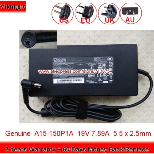 Genuine 19V 7.89A 150W A15-150P1A Chicony Laptop Charger for CLEVO W650KK1 P651RA P955EP6 P950HP6 A150A006L A150A010L A150A015L